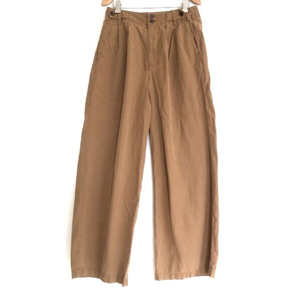 Madewell 'The Harlow' Wide Leg High Waist Chino Pants #NG5521 Acorn - Picture 2 of 8